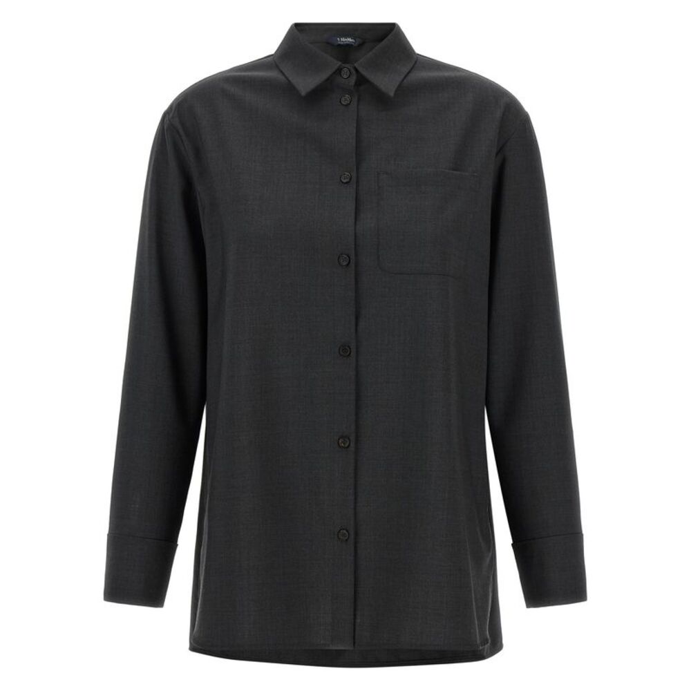 'S Max Mara Gray Wool Women's Blouse